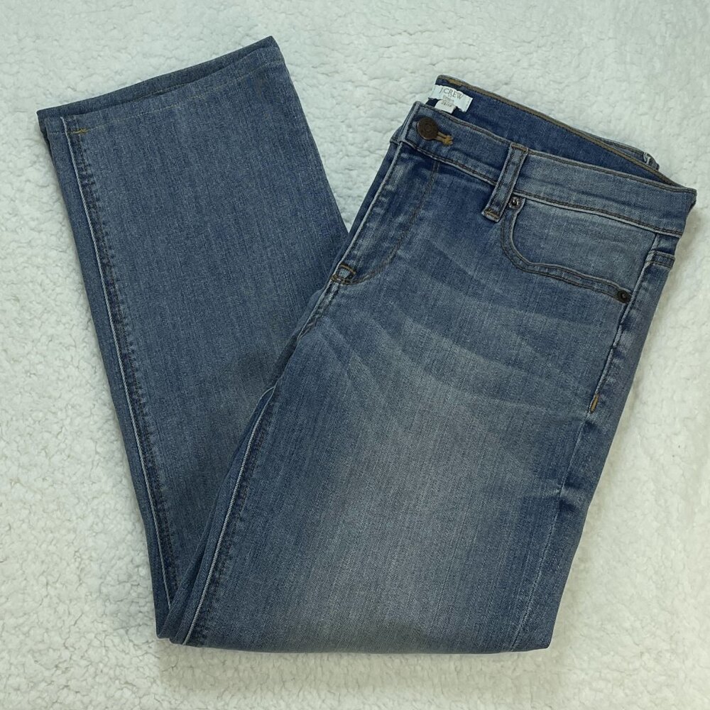 J. Crew Jeans Womens Sz 29 Blue Stretch Capris Low Rise Straight Leg Denim 30x25